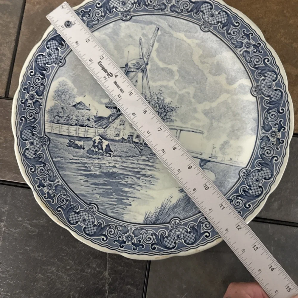 Boch Belgium Delft Windmill Scene Wall Hanging 12